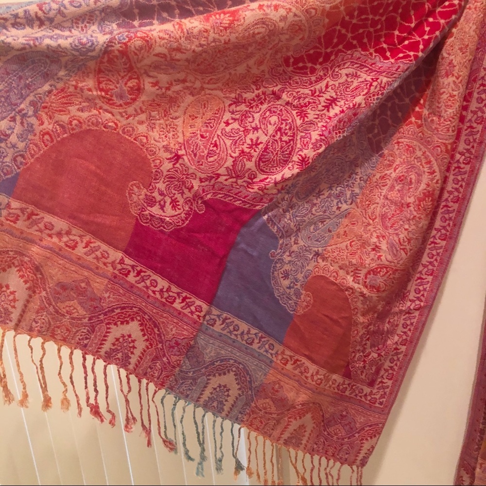 Pink Multicolored Scarf - Picture 2 of 3